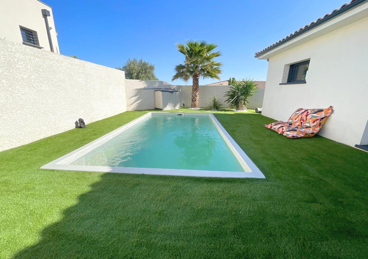 Villa Contemporaine Avec Piscine Chauffee Proche Des Plages Sauvian 外观 照片