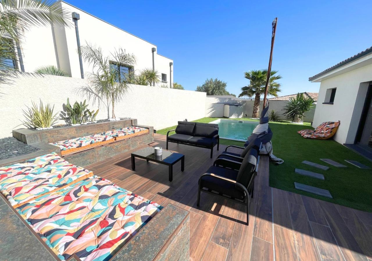 Villa Contemporaine Avec Piscine Chauffee Proche Des Plages Sauvian 外观 照片