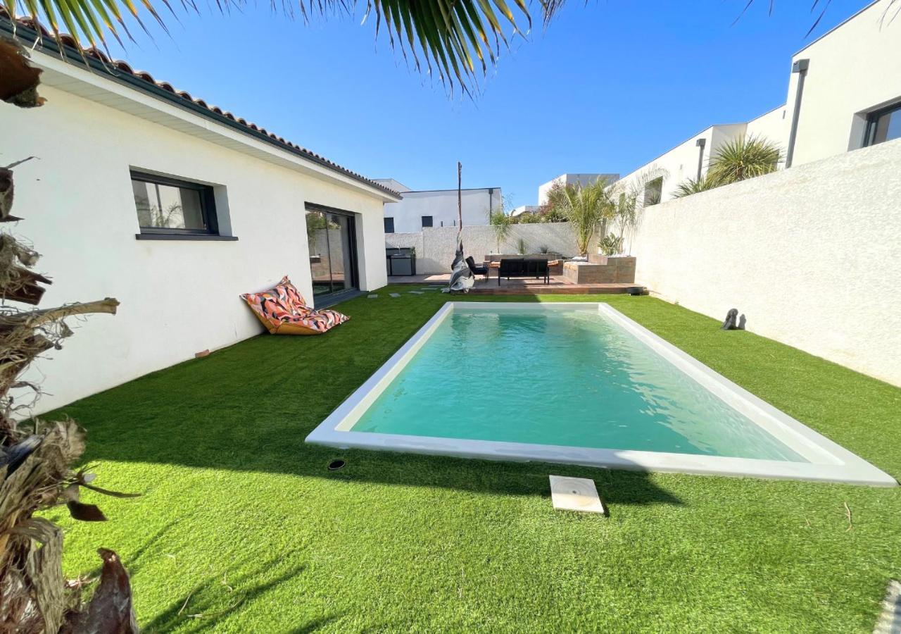 Villa Contemporaine Avec Piscine Chauffee Proche Des Plages Sauvian 外观 照片